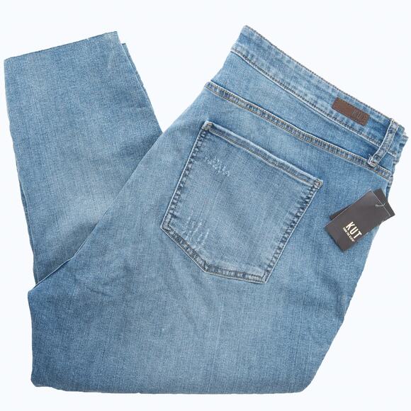 Kut From The Kloth Plus Size Catherine High Rise Fab AB Crop Skinny Jeans SZ 22 - Picture 3 of 9